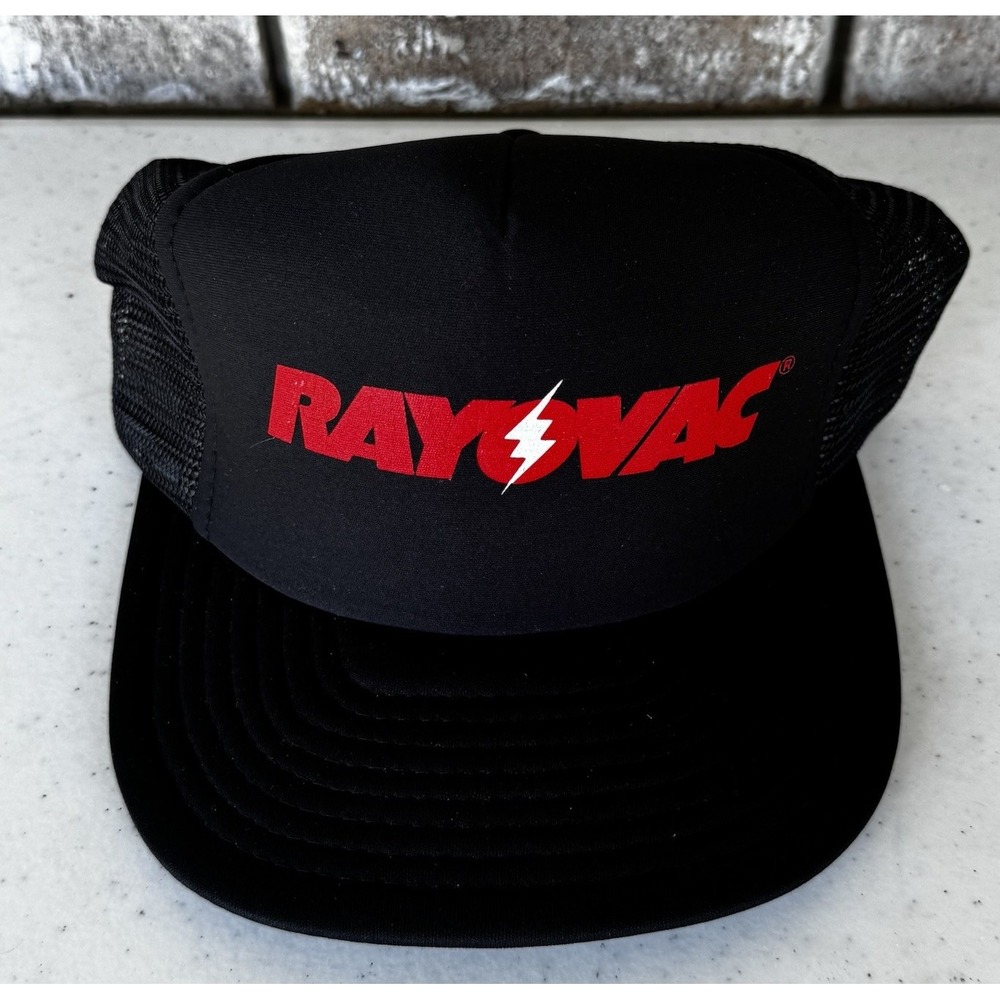 Vintage Rayovac Batteries Logo Snapback Trucker Mesh Baseball Hat‎ Cap Designer